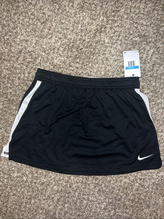 Nike Dresses & Skirts - NWT! Nike Black Athletic Skirt w/ White Stripe and White Swoosh Accent Size MED